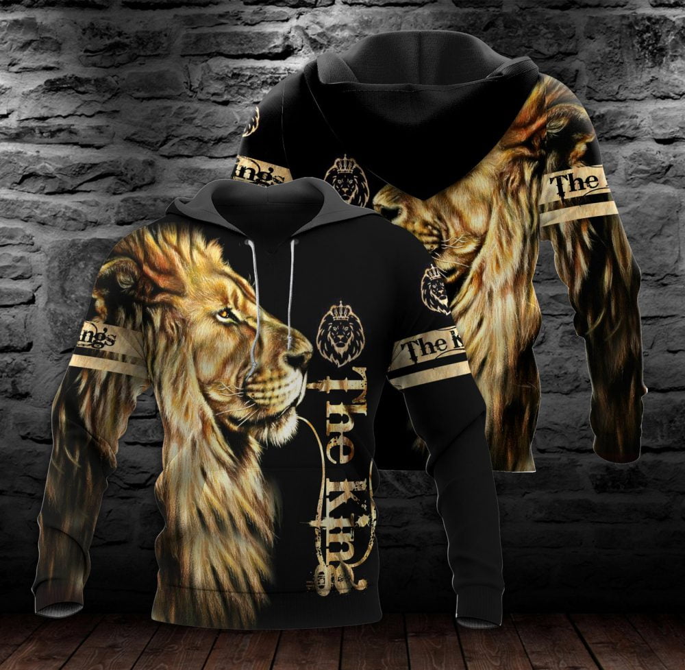 The King Lion 3D All Over Printed Hoodie, Sweater, T-Shirt, Zipped Hoodie -