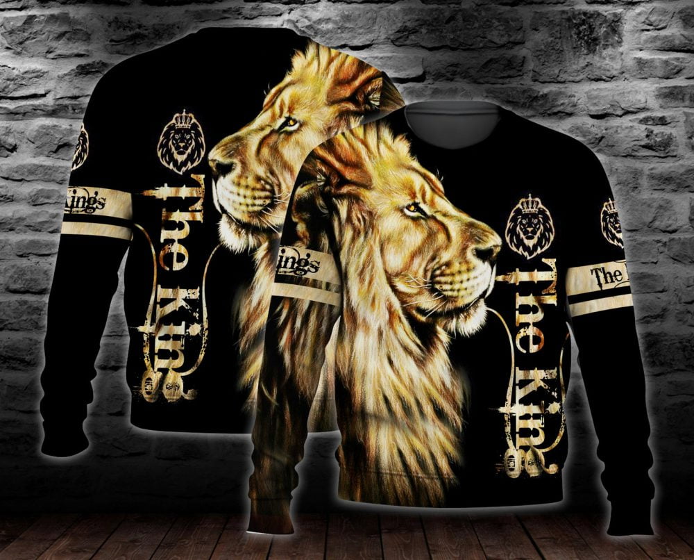 The King Lion 3D All Over Printed Hoodie, Sweater, T-Shirt, Zipped Hoodie -