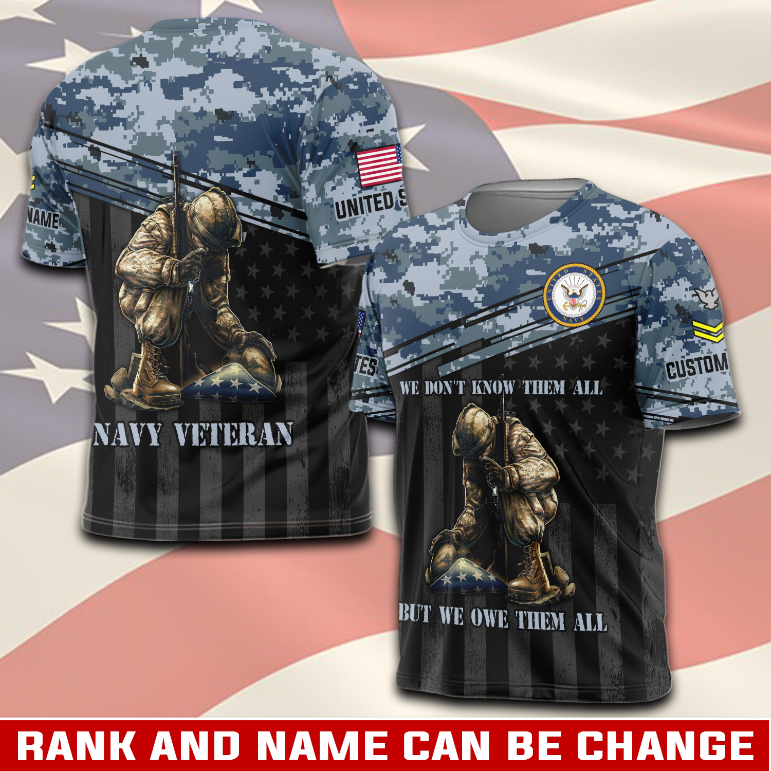 US Navy T-Shirt – TKB5050 - Proud US Veteran