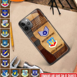 US Air Force Command, E 5 Air Force Staff Sergeant - Premium Glass Phone Case