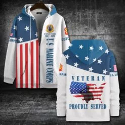 Marine Battalion, E 9 Marines Sergeant Major - Zip Hoodie