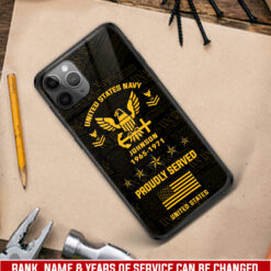 US Navy, E 3 Blue - Premium Glass Phone Case