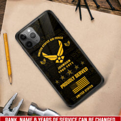 US Air Force, O 3 Air Force Captain - Premium Glass Phone Case