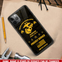 US Marine Corps, E 5 Marines Sergeant - Premium Glass Phone Case