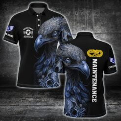 Air Force Badge, E 7 Air Force Master Sergeant - Polo Shirt