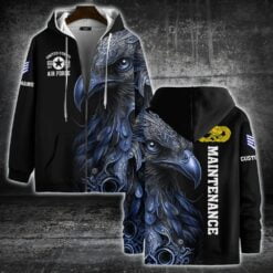 Air Force Badge, E 8 Air Force First Sergeant - Zip Hoodie