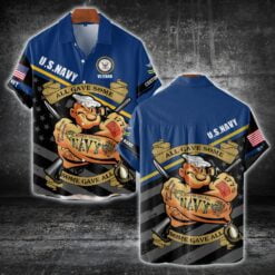 US Navy, E 7 Red - Short Sleeve Button Shirt