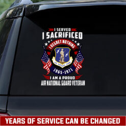 Air National Guard, E 7 Air Force First Sergeant – Car Sticker 12x14in