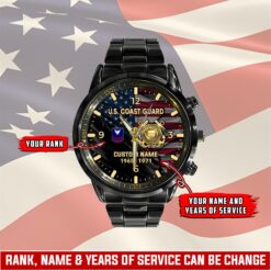Coast Guard, E 9 Gold - Black Stainless Steel Watch