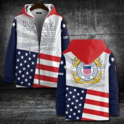 US Coast Guard, E 2 White - Zip Hoodie