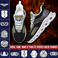 Air Force Badge, Aim High … Fly-Fight-Win - Max Soul Shoes