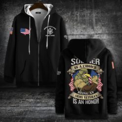 US Army, E 8 Army Master Sergeant - Zip Hoodie