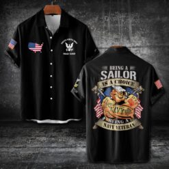 US Navy, E 5 Red - Short Sleeve Button Shirt