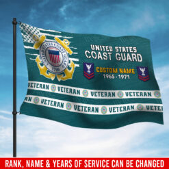 US Coast Guard, Proud Veteran - Flying Flag 3×5 Feet(90×150 Cm)