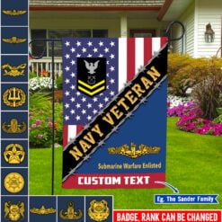 Navy Badge  - Garden Flag