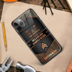 Army Branch, E 7 Army Sergeant First Class - Premium Glass Phone Case