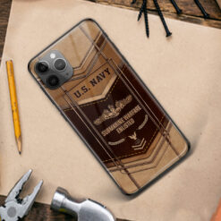Navy Badge, E 3 Blue - Premium Glass Phone Case