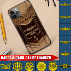Navy Badge, E 2 Blue - Soft Phone Case