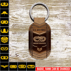 Air Force Badge, E 7 Air Force Master Sergeant - Keychain