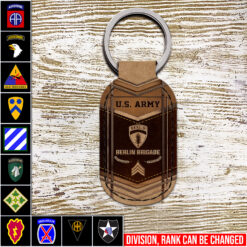 Army Division, E 5 Army Specialist - Keychain