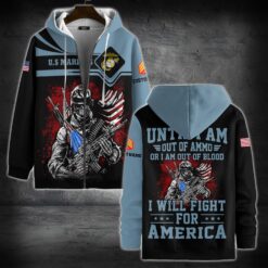 US Marine Corps, Proud Veteran - Zip Hoodie
