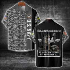 US Military - Navy Badge - Short Sleeve Button Shirt