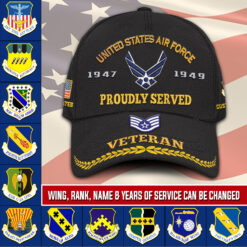 Air Force Wing, Duty, Honor, Country - Embroidered Classic Cap