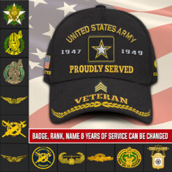 Army Badge, E 5 Army Sergeant - Embroidered Classic Cap
