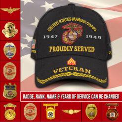 Marine Badge, O 2 Marines First Lieutenant - Embroidered Classic Cap