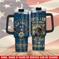 US Air Force , E 4 Air Force Sergeant - Stainless Steel Tumbler 40oz