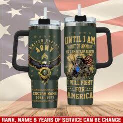 US Army, Duty, Honor, Country - Stainless Steel Tumbler 40oz