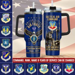 Air Force Command, Service Before Self - Stainless Steel Tumbler 40oz