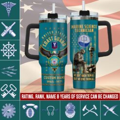 Coast Guard Rating, E 8 Gold - Stainless Steel Tumbler 40oz