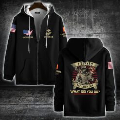 US Marine Corps, Proud Veteran - Zip Hoodie