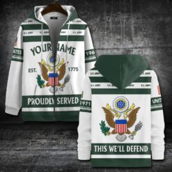 US Army, E 8 Army First Sergeant - Zip Hoodie