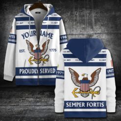 US Navy, E 4 Red - Zip Hoodie