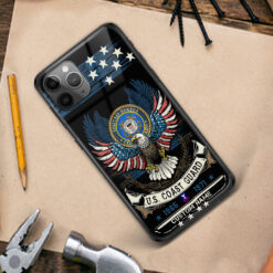 US Coast Guard, Proud Veteran - Premium Glass Phone Case