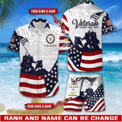 US Navy Combo Men's Shorts + Hawaii Shirt
