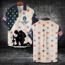 US Air Force , Land Of The Free, Because Of The Brave - Short Sleeve Button Shirt