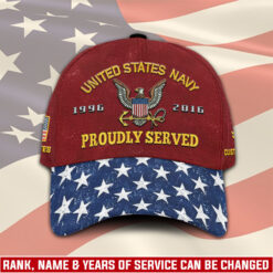 US Navy, Land Of The Free, Because Of The Brave - Embroidered Classic Cap