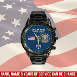 US Air Force, Thank a Veteran - Black Stainless Steel Watch
