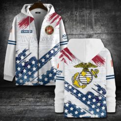 US Marine Corps, Proud Veteran - Zip Hoodie