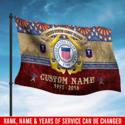 US Coast Guard, Thank a Veteran - Flying Flag 3×5 Feet(90×150 Cm)