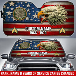 US Army, Land Of The Free, Because Of The Brave - Car Sun Shade