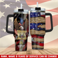 US Army, Proud Veteran - Stainless Steel Tumbler 40oz
