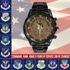 Air Force Command - Black Stainless Steel Watch