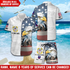 US Coast Guard Combo Men's Shorts + Hawaii Shirt