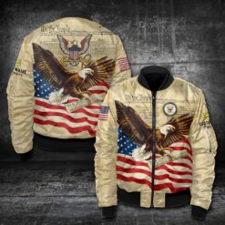 US Navy, Proud Veteran - Bomber Jacket