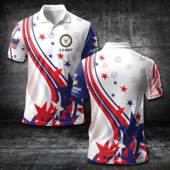 US Navy, E 3 White - Polo Shirt