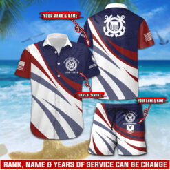 US Coast Guard Combo Men's Shorts + Hawaii Shirt